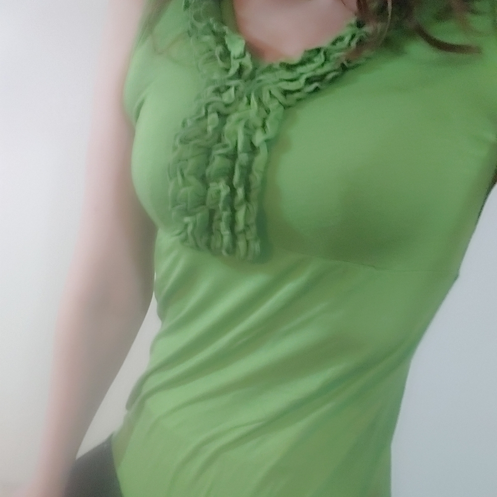 Green Sleeveless Cha Cha Vente Blouse